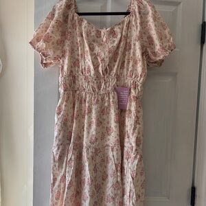 Clementine Pink Chateau Floral Dress
